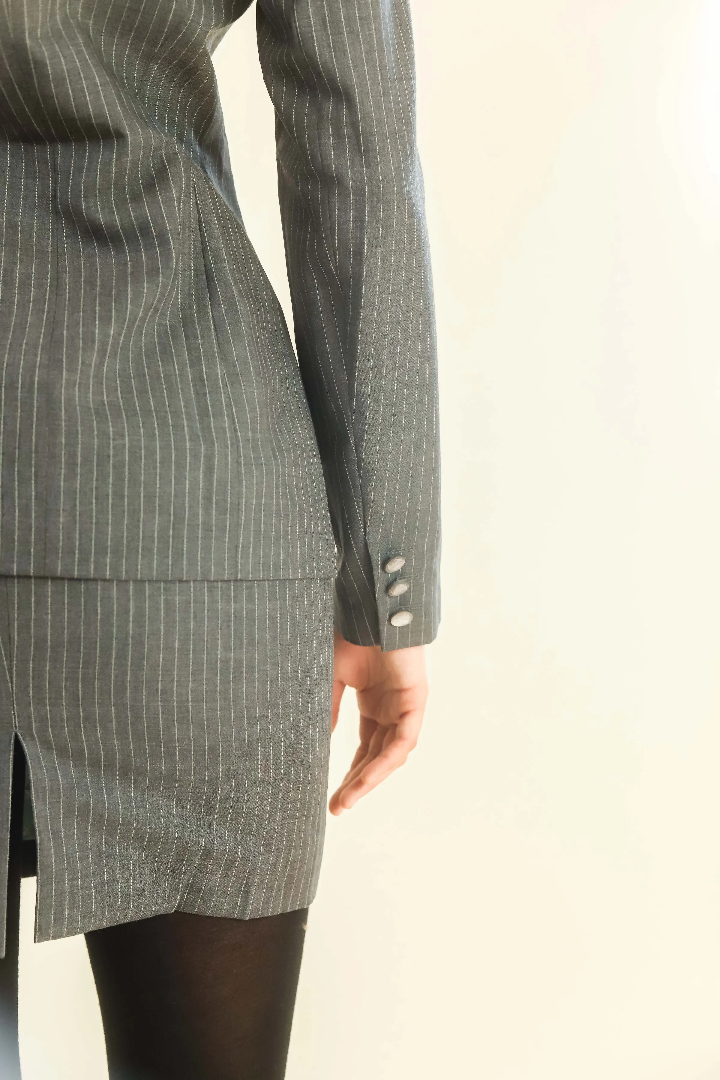 Alexander McQueen Pinstripe Skirt Suit