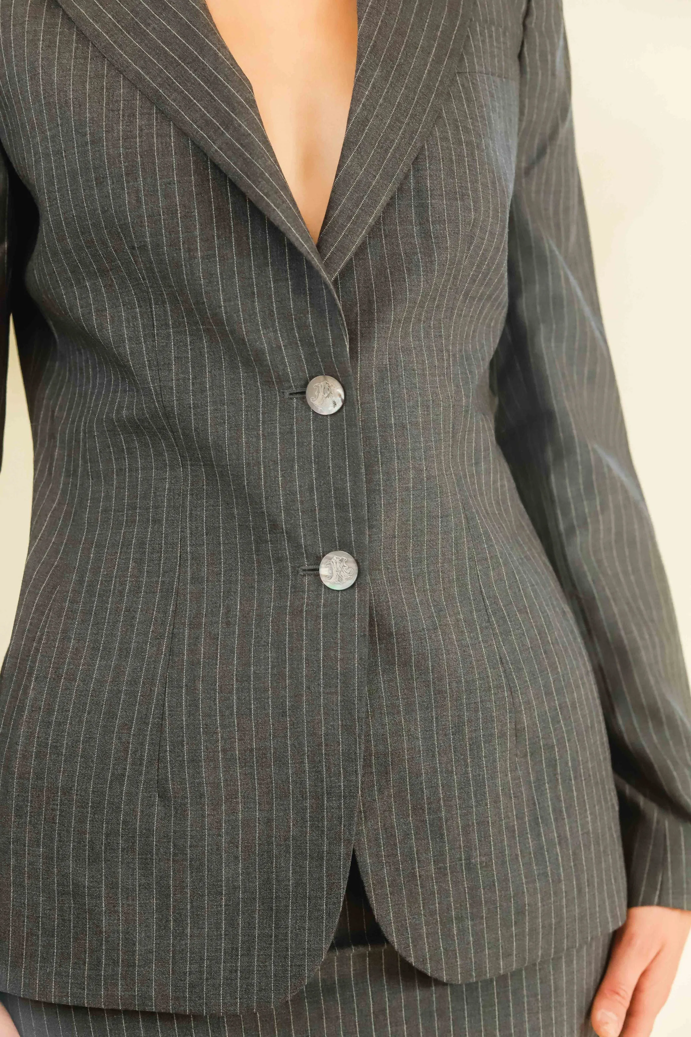 Alexander McQueen Pinstripe Skirt Suit