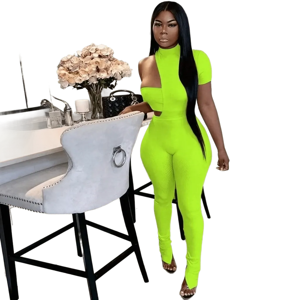 Chancy Hooded Knit CutOut Jumpsuits