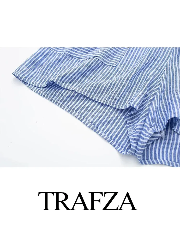 Classic Blue Striped Summer Jumpsuit