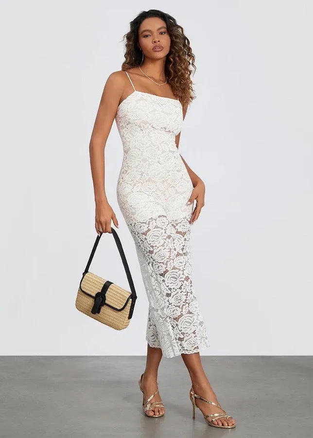 Floral Lace Wide-Leg Cami Jumpsuit