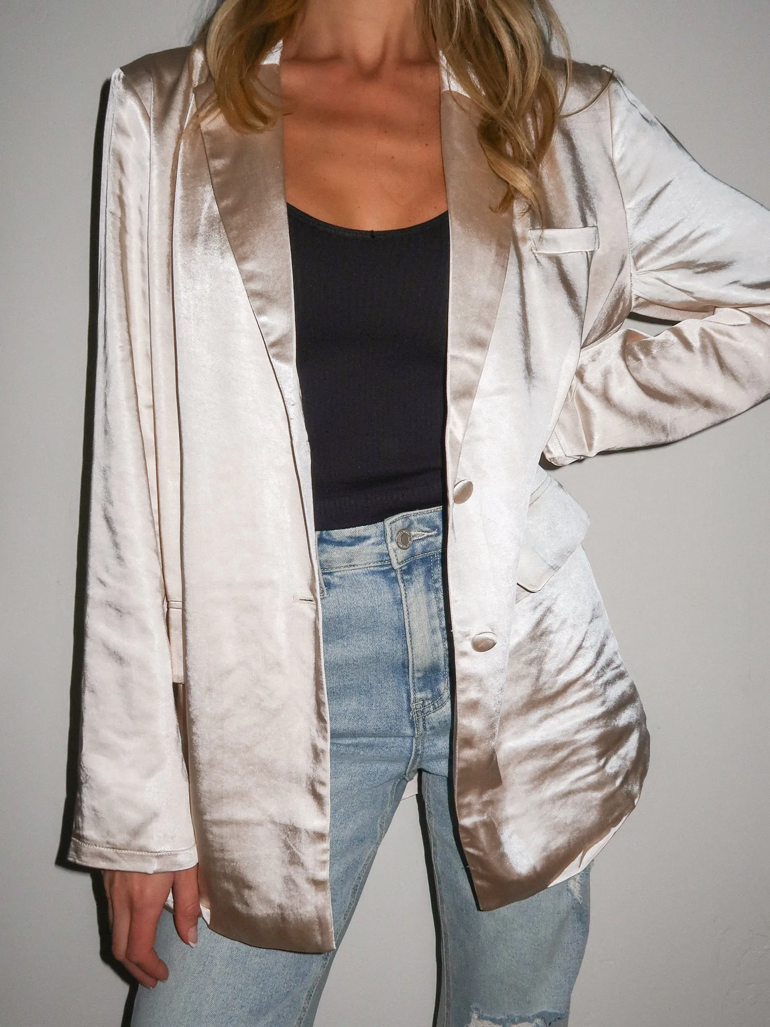 Gave You My Heart Satin Blazer