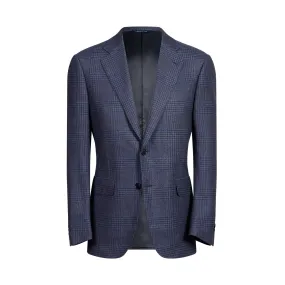 HENRY SARTORIAL HERITAGE Single Button Cashmere Blend Blazer BLUE/BLACK REG