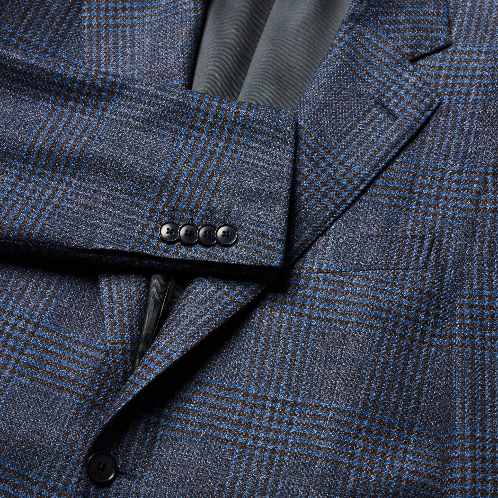 HENRY SARTORIAL HERITAGE Single Button Cashmere Blend Blazer BLUE/BLACK REG