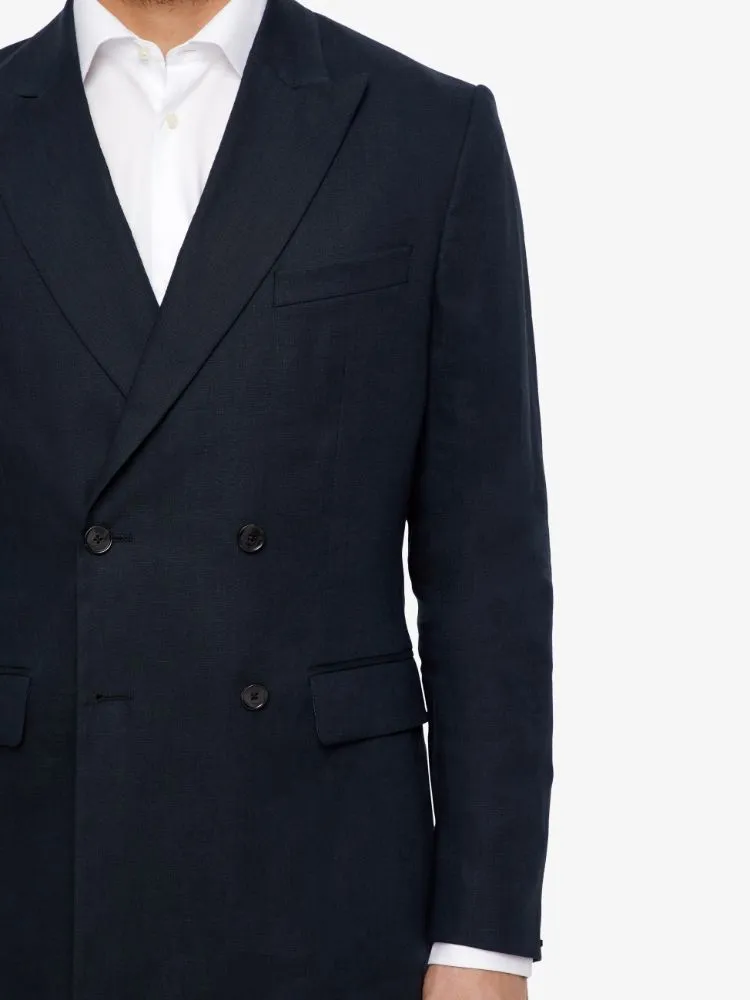 J.Lindeberg Mens Donnie DB Tech Linen Blazer - JL NAVY