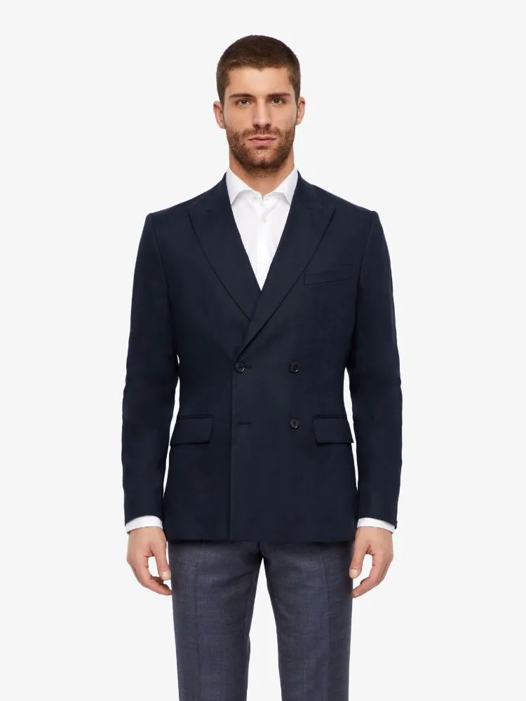 J.Lindeberg Mens Donnie DB Tech Linen Blazer - JL NAVY