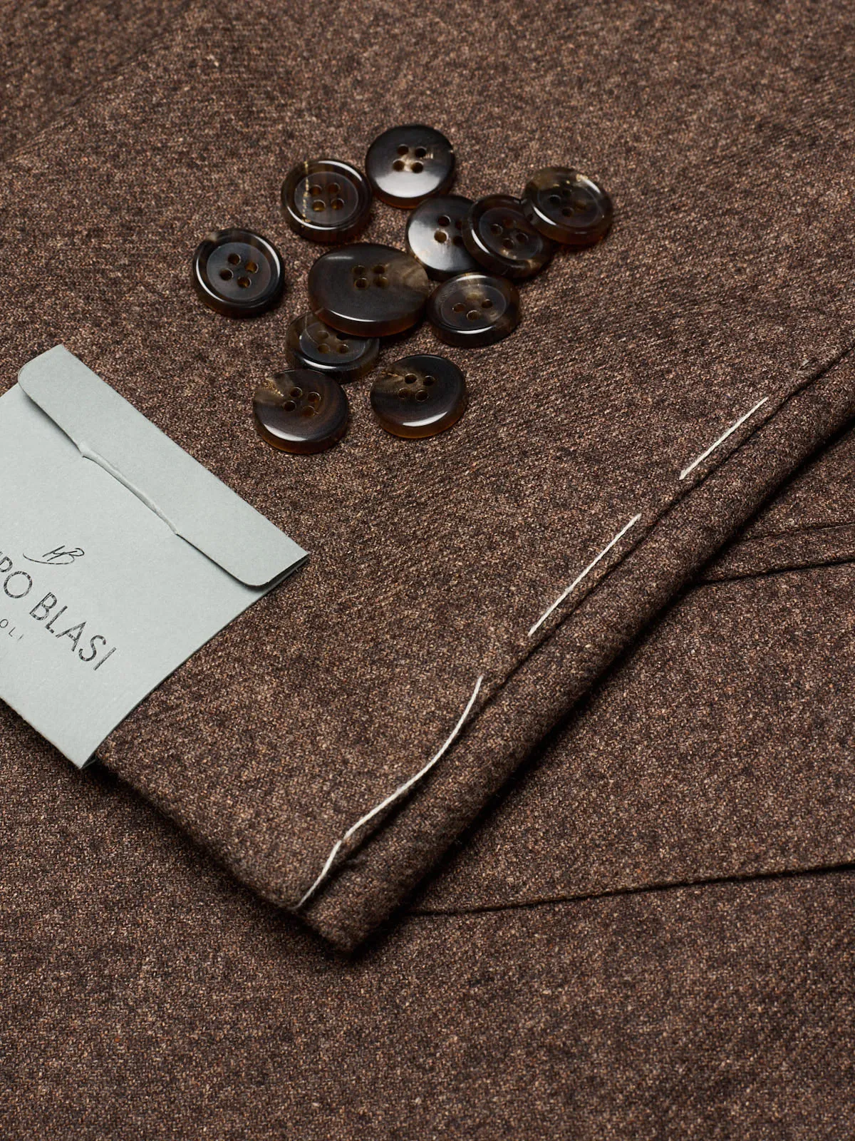 MAURO BLASI Napoli Handmade Brown Blazer Jacket EU 50 NEW US 40