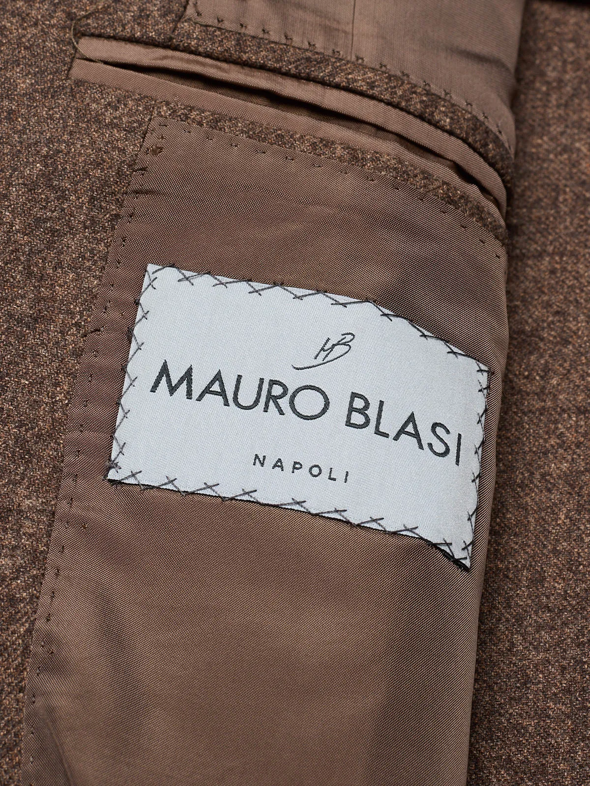 MAURO BLASI Napoli Handmade Brown Blazer Jacket EU 50 NEW US 40