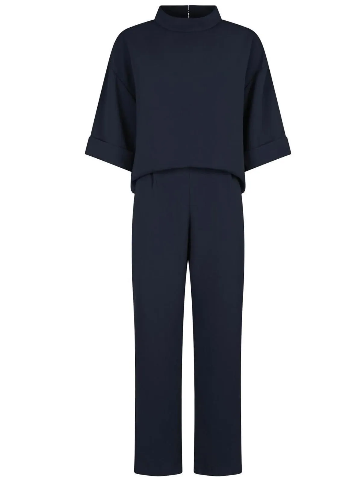 NEO NOIR ARLO CREPE JUMPSUIT NAVY