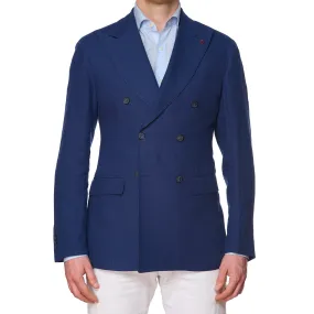SARTORIA PARTENOPEA for VANNUCCI Blue Linen DB Jacket Blazer NEW