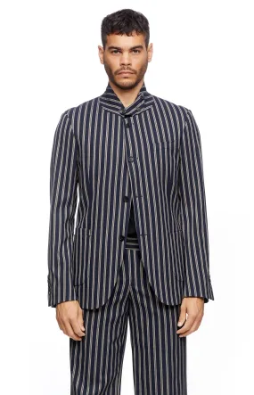 Striped Neck Strap Blazer