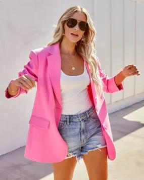 TastyHottie - PREORDER - Aria Pocketed Blazer - Pink