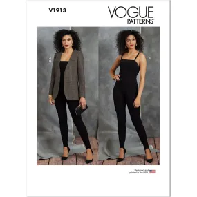 Vogue Pattern V1913 Misses' Blazer and Jumpsuit